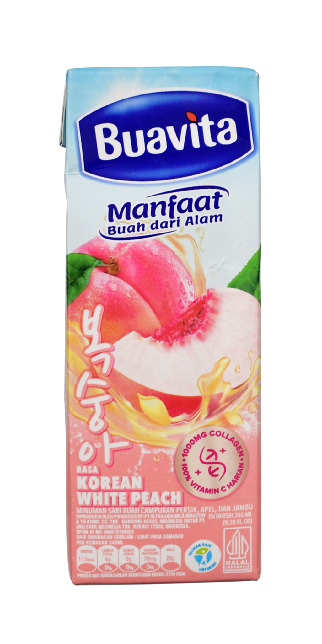 BUAVITA KOREAN WHITE PEACH 245 ML